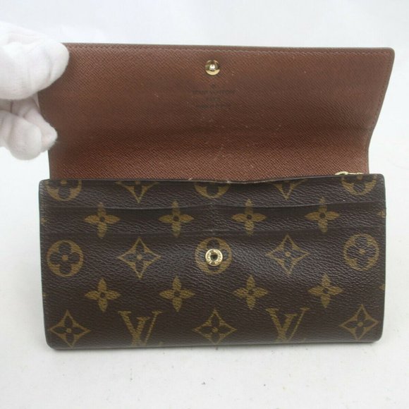 100% Authentic Louis Vuitton Portefeuille Sarah Browns Monogram Wallet - Picture 5 of 9